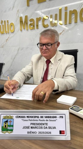 Câmara Municipal de Sobrado realiza sessão legislativa com deliberação de matérias